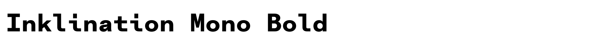 Inklination Mono Bold image